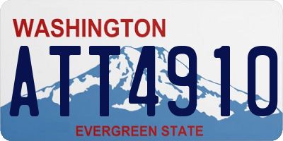 WA license plate ATT4910