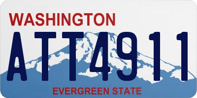 WA license plate ATT4911