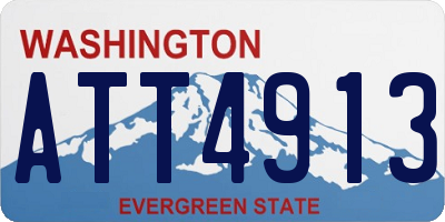 WA license plate ATT4913