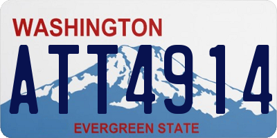 WA license plate ATT4914