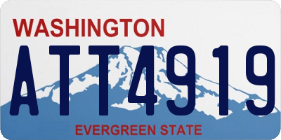WA license plate ATT4919