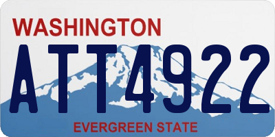 WA license plate ATT4922