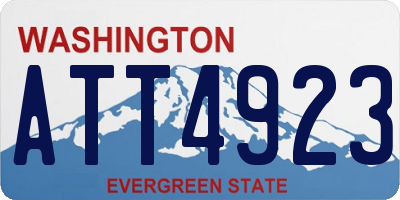 WA license plate ATT4923