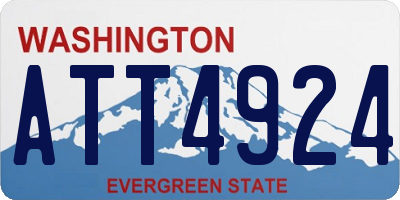 WA license plate ATT4924