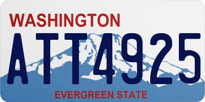 WA license plate ATT4925