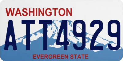 WA license plate ATT4929