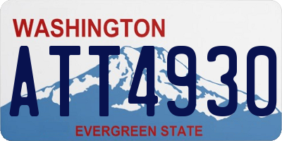 WA license plate ATT4930