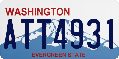 WA license plate ATT4931