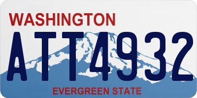 WA license plate ATT4932