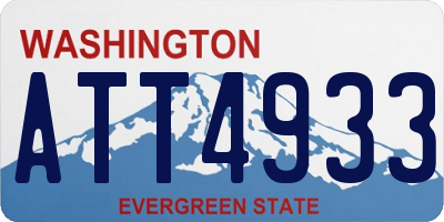 WA license plate ATT4933