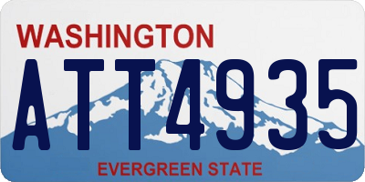 WA license plate ATT4935