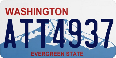 WA license plate ATT4937