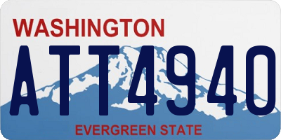 WA license plate ATT4940