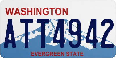 WA license plate ATT4942