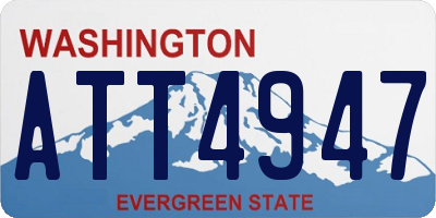 WA license plate ATT4947
