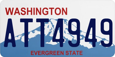 WA license plate ATT4949