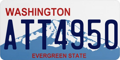 WA license plate ATT4950