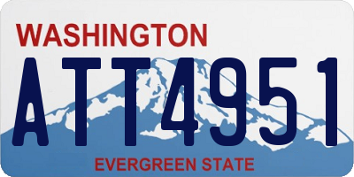 WA license plate ATT4951