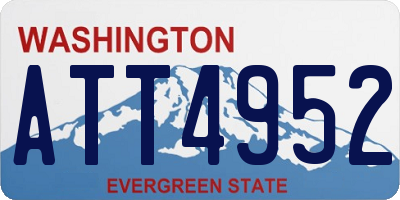 WA license plate ATT4952