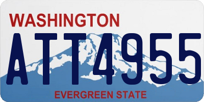 WA license plate ATT4955