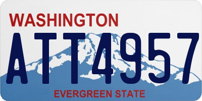 WA license plate ATT4957
