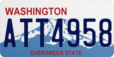 WA license plate ATT4958