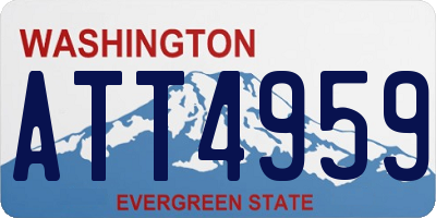 WA license plate ATT4959