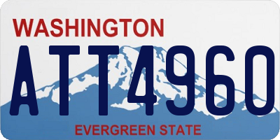 WA license plate ATT4960