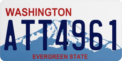 WA license plate ATT4961