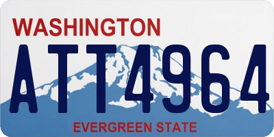 WA license plate ATT4964