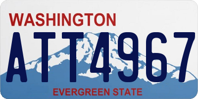 WA license plate ATT4967
