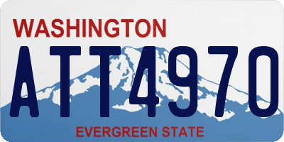 WA license plate ATT4970