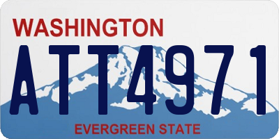 WA license plate ATT4971