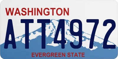 WA license plate ATT4972