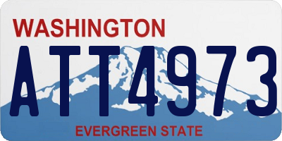 WA license plate ATT4973