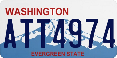 WA license plate ATT4974