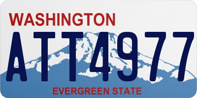 WA license plate ATT4977