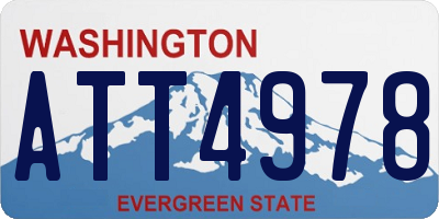 WA license plate ATT4978