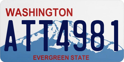 WA license plate ATT4981