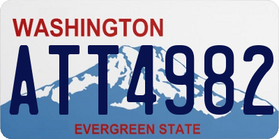 WA license plate ATT4982
