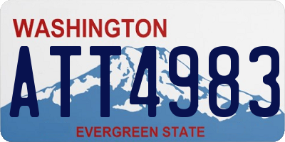 WA license plate ATT4983