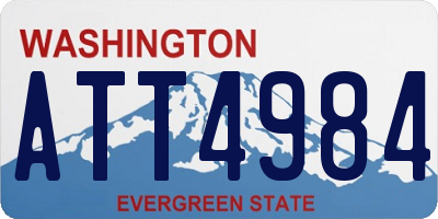 WA license plate ATT4984
