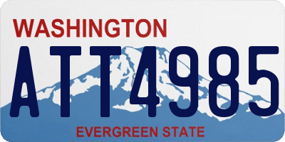WA license plate ATT4985
