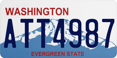 WA license plate ATT4987