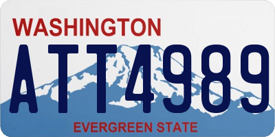 WA license plate ATT4989