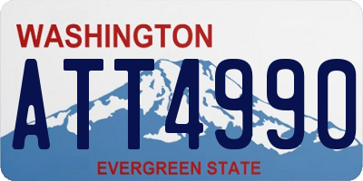 WA license plate ATT4990
