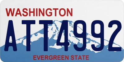 WA license plate ATT4992