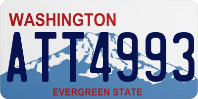 WA license plate ATT4993
