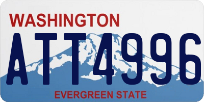 WA license plate ATT4996