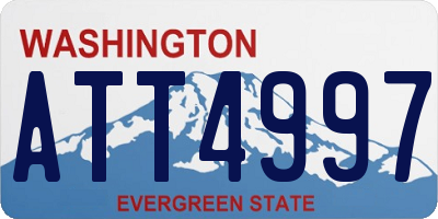 WA license plate ATT4997
